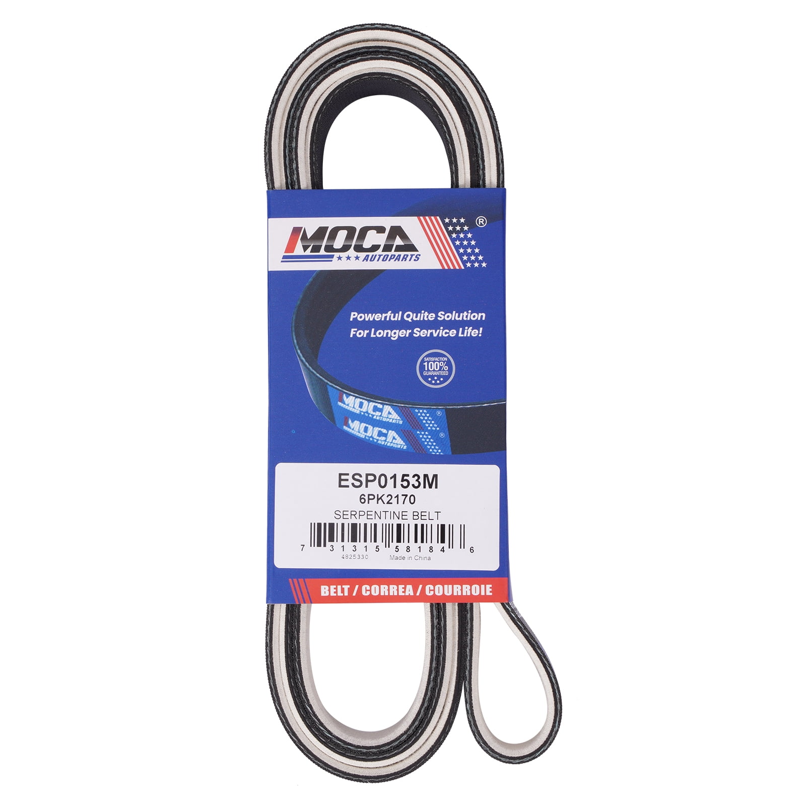 MOCA AUTOPARTS 6PK2170 Fabric Faced Serpentine Belt Fit for 2016-2022 Chevrolet Colorado 2.8L & 2016-2022 GMC Canyon 2.8L & 2009-2015 Mazda MX-5 Miata 2.0L