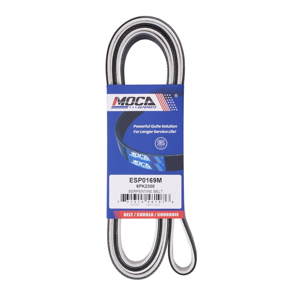 MOCA AUTOPARTS 6PK2300 Fabric Faced Serpentine Belt Fit for 2005-2009 Buick Allure 3.8L & 2006-2009 Pontiac Torrent 3.4L & 2006-2009 Chevrolet Equinox 3.4L
