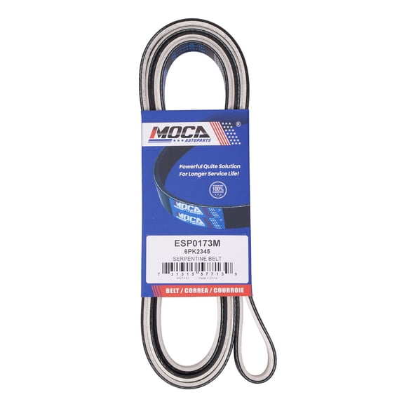 MOCA AUTOPARTS 6PK2345 Fabric Faced Serpentine Belt Fit for 2003-2020 Chevrolet Express 2500 3500 6.0L & 2003-2017 GMC Savana 2500 4.8L & 2006-2011 Ford Crown Victoria 4.8L