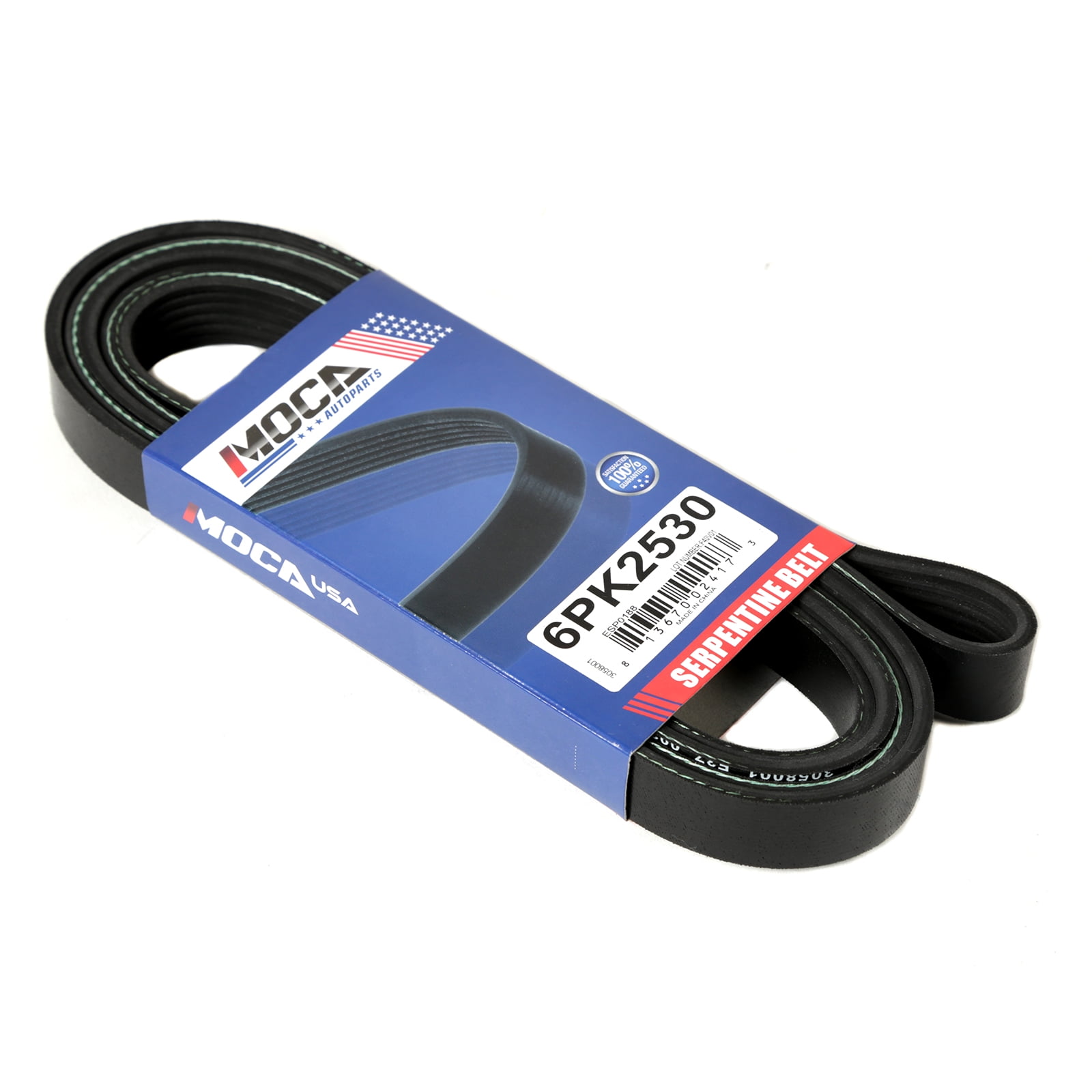 MOCA AUTOPARTS 6PK2530 Serpentine Belt Fit for 05-07 Ford F-350 F  