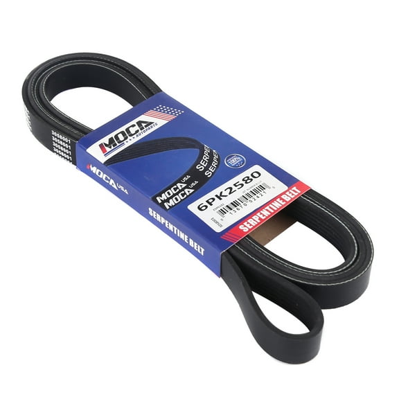 MOCA AUTOPARTS 6PK2580 Serpentine Belt Fit for 98-00 Chevrolet Express 2500 3500 6.5L & 08-12 Dodge Caliber 2.4L 2.0L & 07-17 Jeep Compass Patriot 2.0L 2.4L Fits select: 2004 FORD F150 SUPERCREW