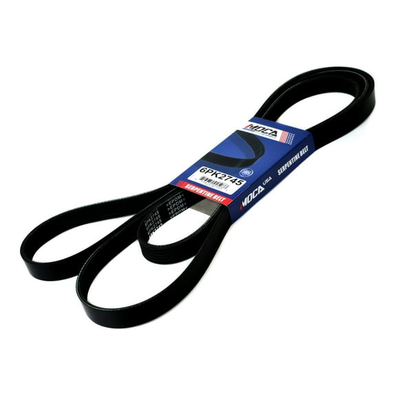 MOCA AUTOPARTS 6PK2745 Serpentine Belt for 00-96 Chevrolet C2500 V8 7.4L & 00-96 Gmc C2500 V8 7.4L & 92-91 Mercury Cougar V8 5.0L & 91-89 Oldsmobile Cutlass Ciera V6 3.3L and More