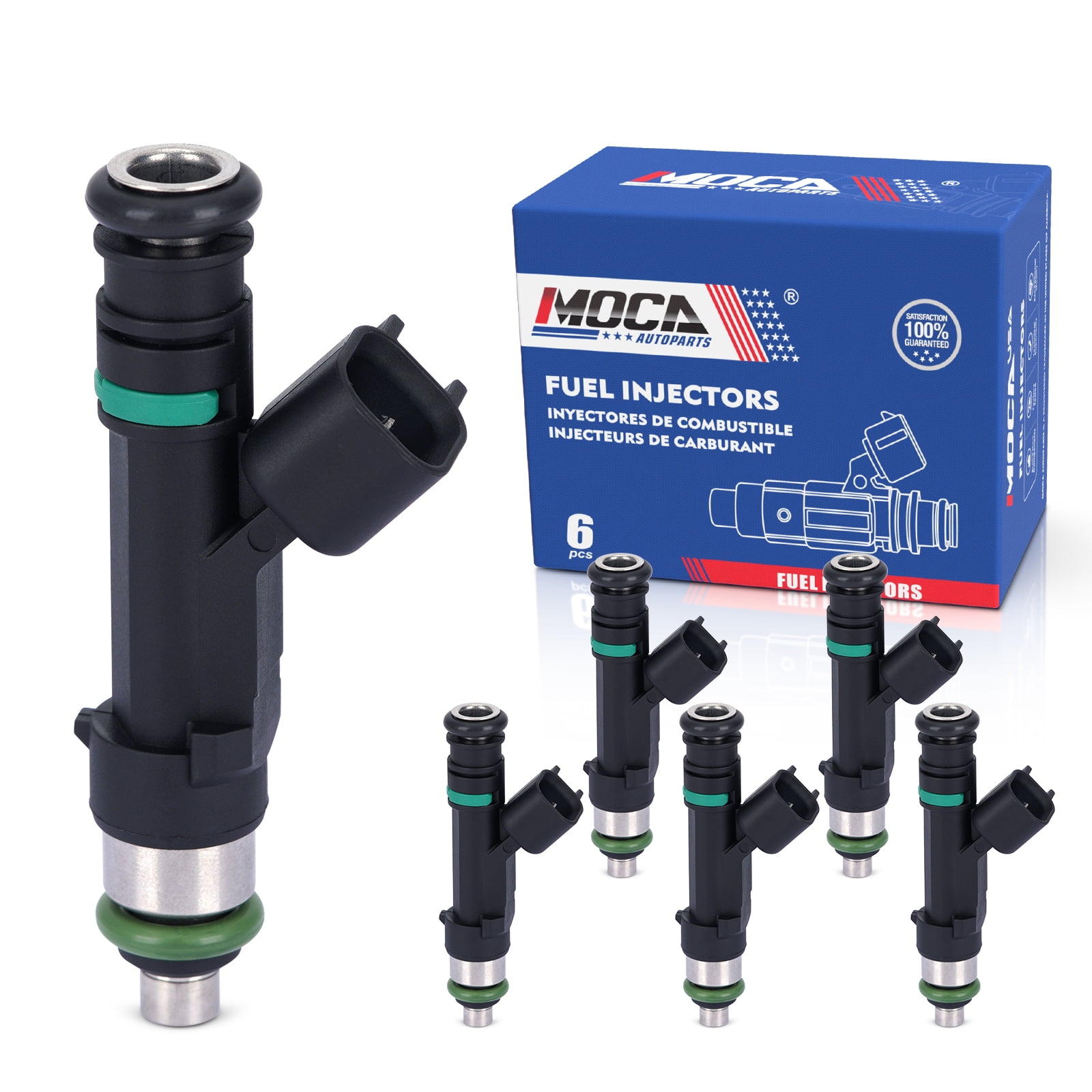 MOCA AUTOPARTS 6x Fuel Injectors FJ1029 Fit for 2007-2011 Jeep Wrangler 3.8L & 2008-2010 Dodge Grand Caravan 3.3L 3.8L & 2008-2010 Chrysler Town & Country 3.3L 3.8L
