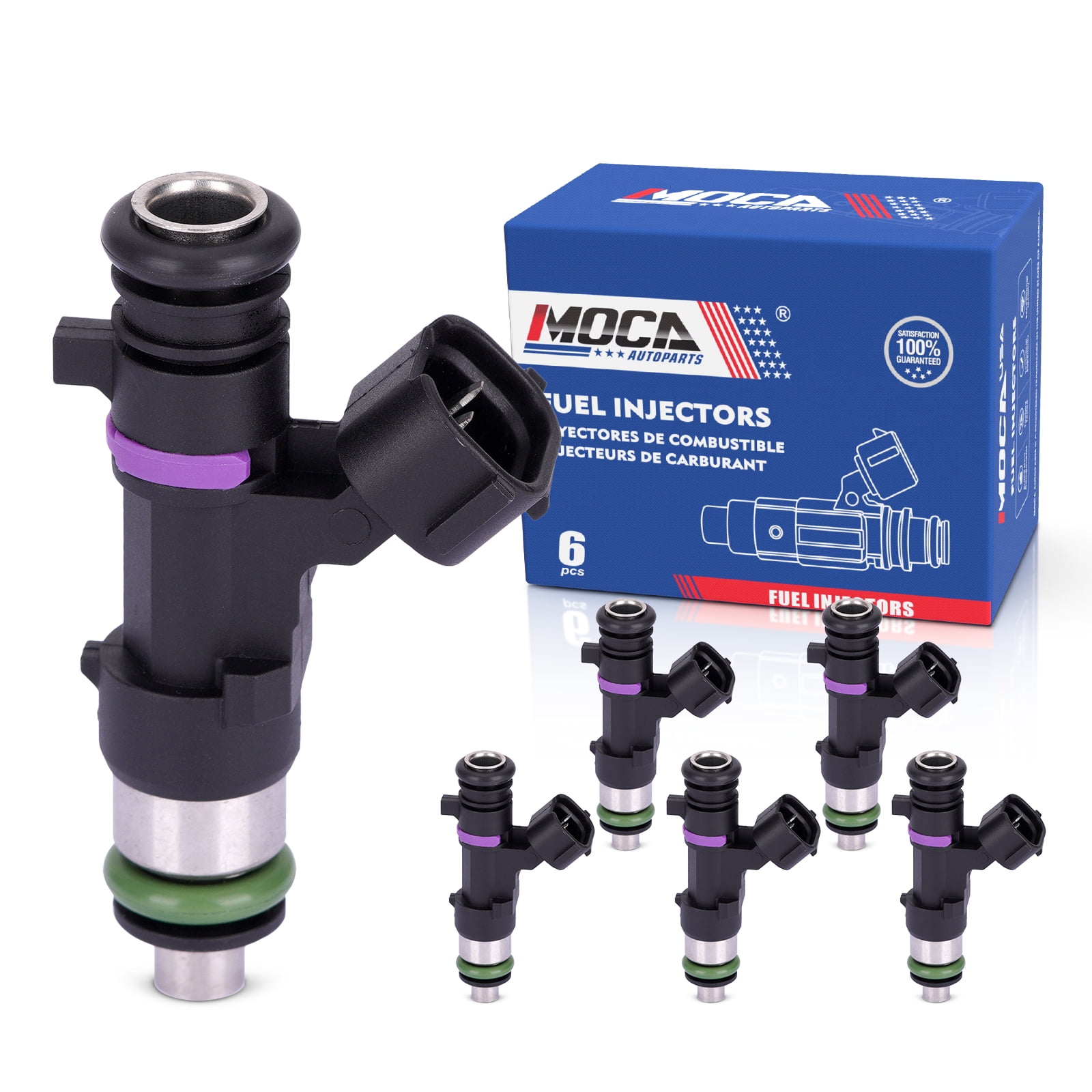 MOCA AUTOPARTS 6x Fuel Injectors FJ750 Fit for 2012-2021 Nissan NV1500 NV2500 NV3500 4.0L & 2009-2012 Suzuki Equator 4.0L