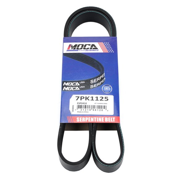 MOCA AUTOPARTS 7PK1125 Serpentine Belt Fit for 2015-2019 Nissan Micra L4 1.6L & 2014-2017 Nissan Versa Note L4 1.6L