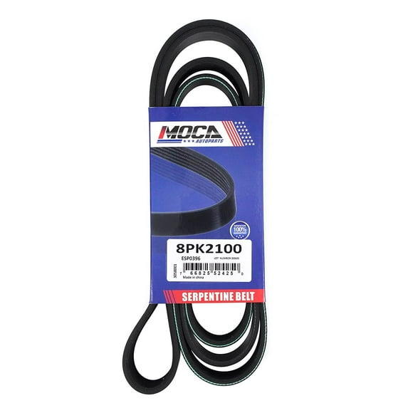 MOCA AUTOPARTS 8PK2100 EPDM Serpentine Belt fit 2016-2019 for Cadillac CTS 6.2L, 2017-2020 for Chevrolet Camaro All Configurations 2.0L/3.6L/6.2L Supercharger