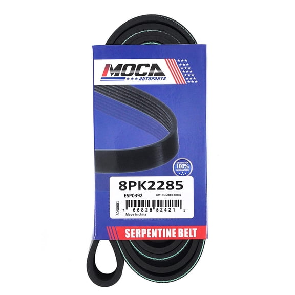 MOCA AUTOPARTS 8PK2285 EPDM Serpentine Belt fit 1989-1991, 1993 for Ford Thunderbird 3.8L V6 232ci Supercharged Accessory Drive