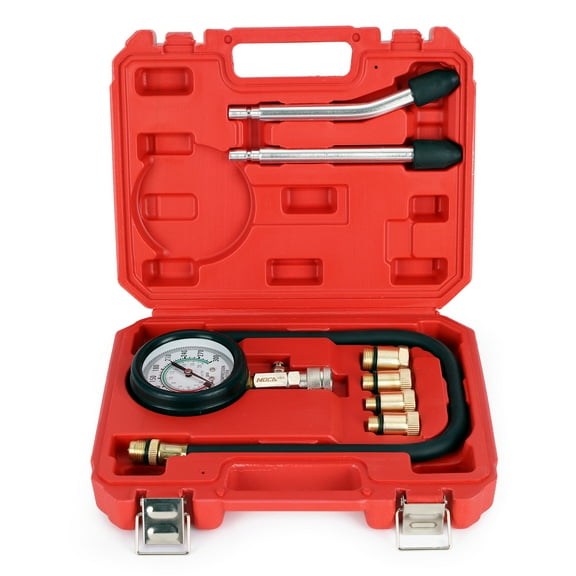 MOCA AUTOPARTS 8pcs Petrol Engine Cylinder Compression Tester Kit for Automotive Motorcycle Tool Kit