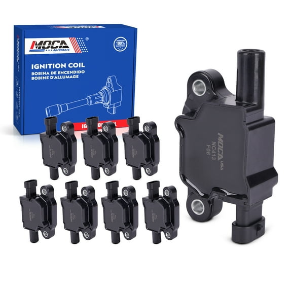 MOCA AUTOPARTS 8x Ignition Coils Fit for 2004-2007 Buick Rainier 5.3L & 2007-2014 Cadillac Escalade 6.2L & 2008-2013 Chevrolet Corvette 6.2L & 2007-2015 Isuzu NPR 6.0L