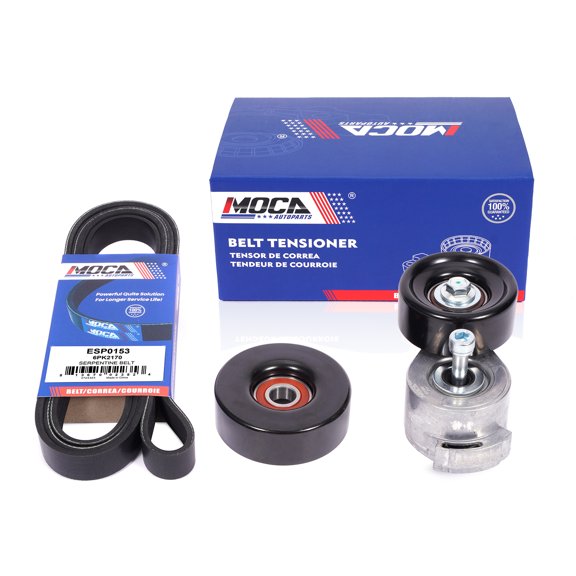 MOCA AUTOPARTS 90K-38114 Serpentine Belt Drive Component Kit Fit for 1998-2000 Ford Sable & Mercury Taurus 3.0L