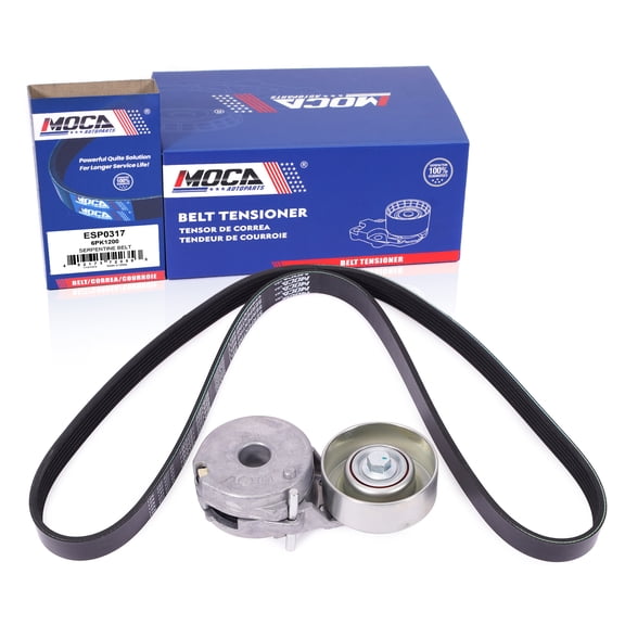 MOCA AUTOPARTS 90K-39162 Serpentine Belt Drive Component Kit Fit for 2007-2012 Nissan Versa 1.8L