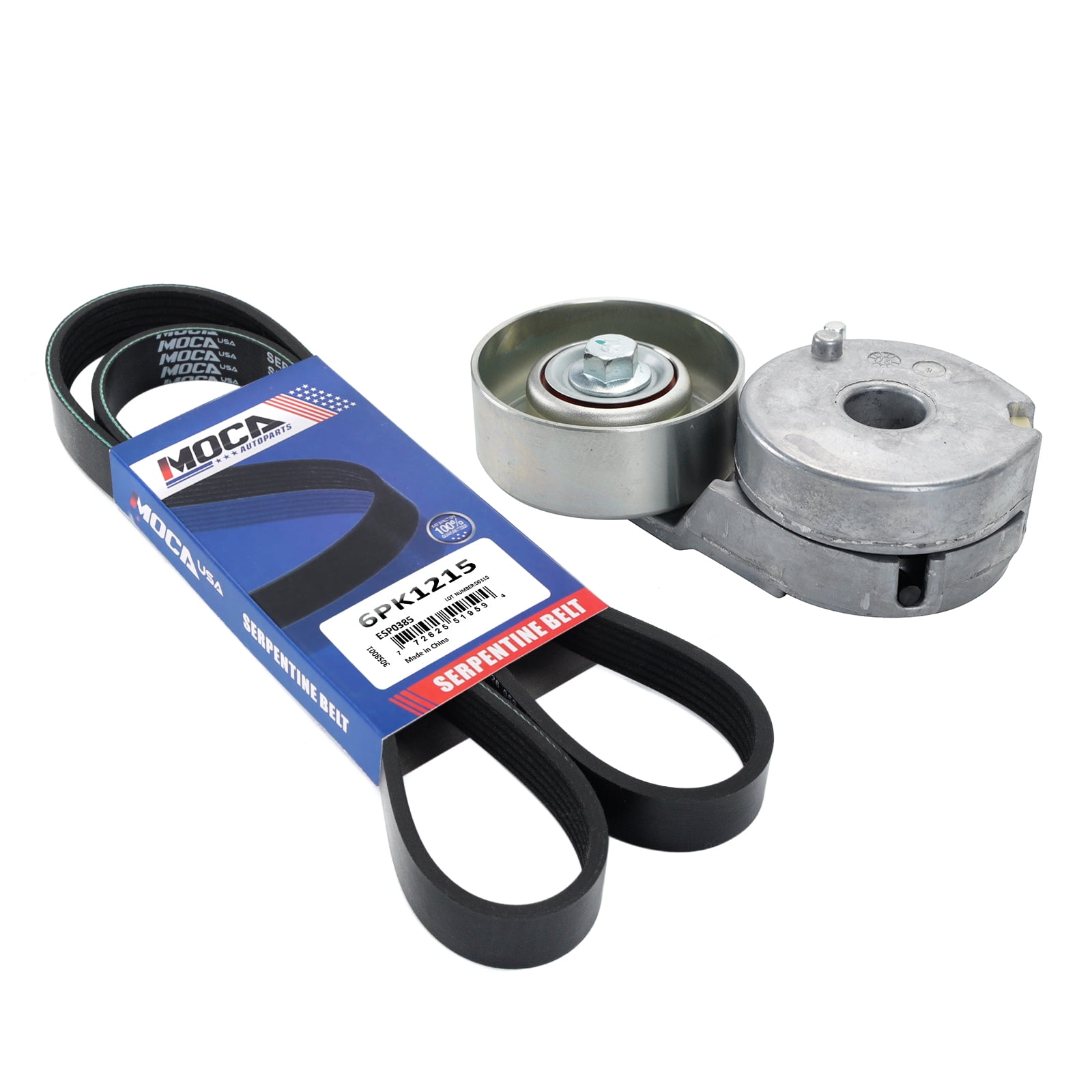 MOCA AUTOPARTS 90K-39162A Serpentine Belt Drive Component Kit Fit for 2007-2012 Nissan Sentra 2.0L