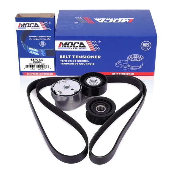 MOCA AUTOPARTS 90K-39282 Serpentine Belt Drive Component Kit Fit for 2014-2023 Chrysler 300 3.6L & 2014-2021 Dodge Charger 3.6L & 2019-2021 Ram 1500 Classic 3.6L