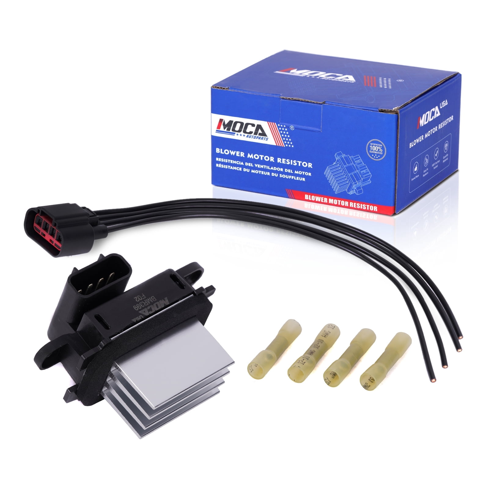 MOCA AUTOPARTS 973-399 HVAC Blower Motor Resistor Kit With Harness Fit for 2008-2018 Ford Taurus All & 2010-2018 Lincoln MKT All & 2008-2011 Mercury Mariner All w/Automatic Control
