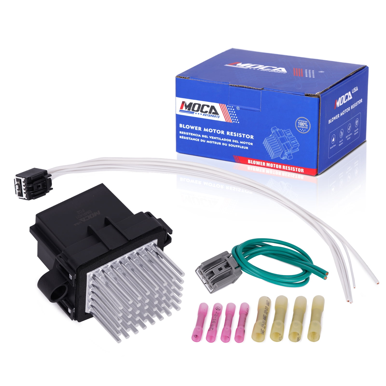 MOCA AUTOPARTS 973-401 HVAC Blower Motor Resistor Kit with Harness Fit for 2008-2020 Buick Enclave & 2012-2017 Buick Regal & 2007-2013 Chevrolet Avalanche & 2007-2014 GMC Yukon