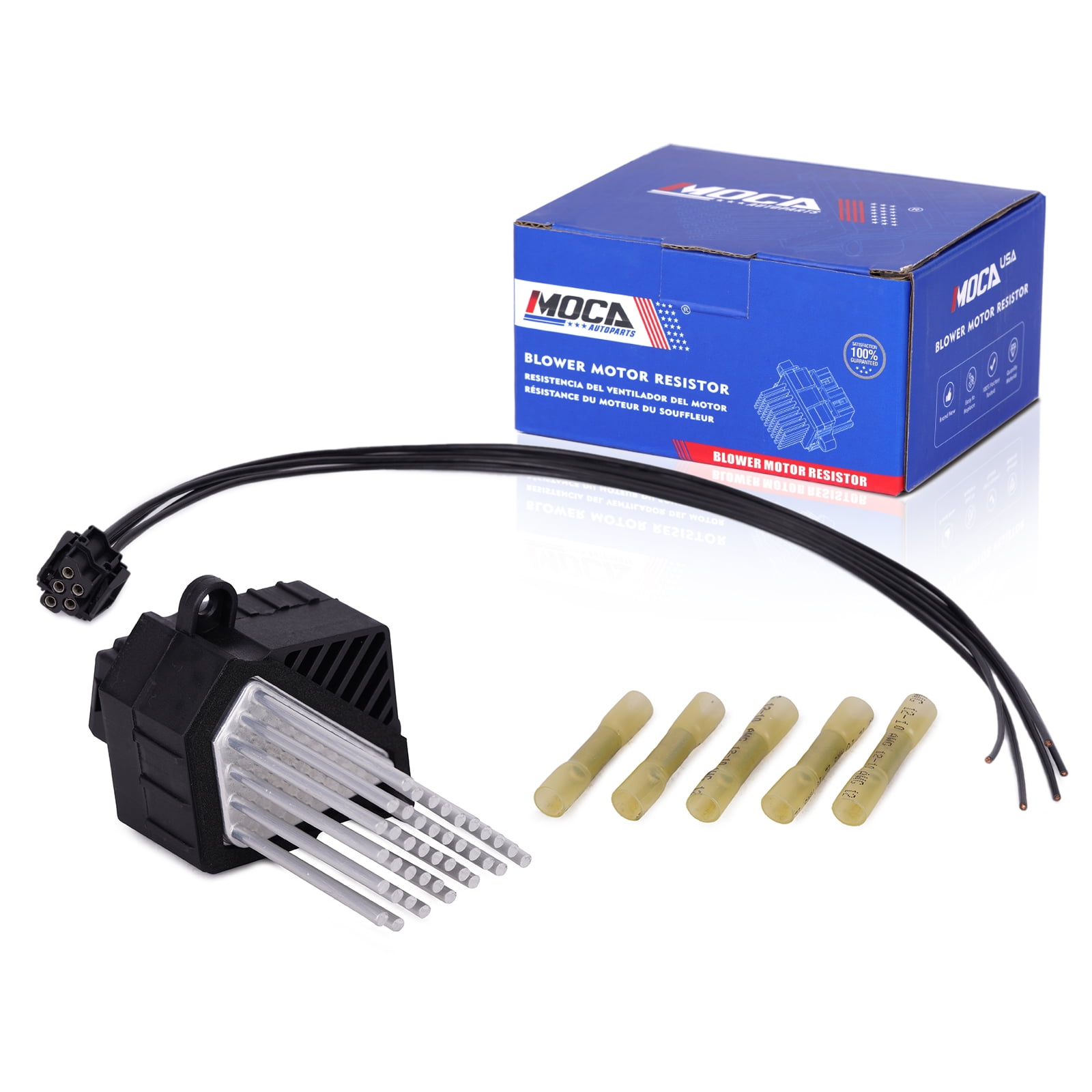 MOCA AUTOPARTS 973-528 HVAC Blower Motor Resistor Kit with Harness Fit for 2001-2005 BMW 320i & 2001-2005 BMW 325xi & 1997-2000 BMW 528i