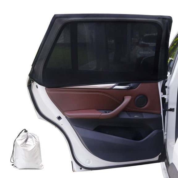 MOCA AUTOPARTS Car Rear Side Window Sun Shade-2 Pack (Black)-45"x22"