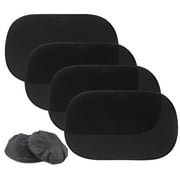 MOCA AUTOPARTS Easy To Install Automotive Window Shades, Polyester Black, 20 x 12, 4 Pack