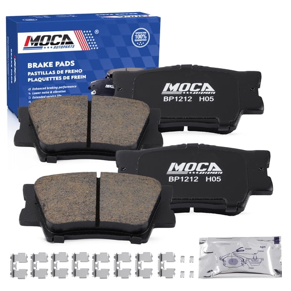 MOCA AUTOPARTS D1212 4x Rear Ceramic Brake Pads Fit for 2011-2023 Toyota Camry 2.5L & 2008-2018 Toyota Avalon 3.5L & 2007-2018 Lexus ES350 3.5L