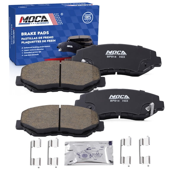 MOCA AUTOPARTS D914 4x Front Ceramic Brake Disc Pads Fit for 2016-2021 Honda Civic 2.0L & 2003-2017 Honda Accord 2.4L & 2013-2015 Acura ILX 2.0L