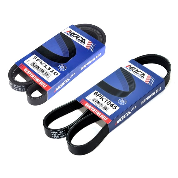 MOCA AUTOPARTS EPDM Drive Belt Set A/C PS 6PK1045 5PK1310 Fit for 1993-1995 Mazda RX-7 1.3L