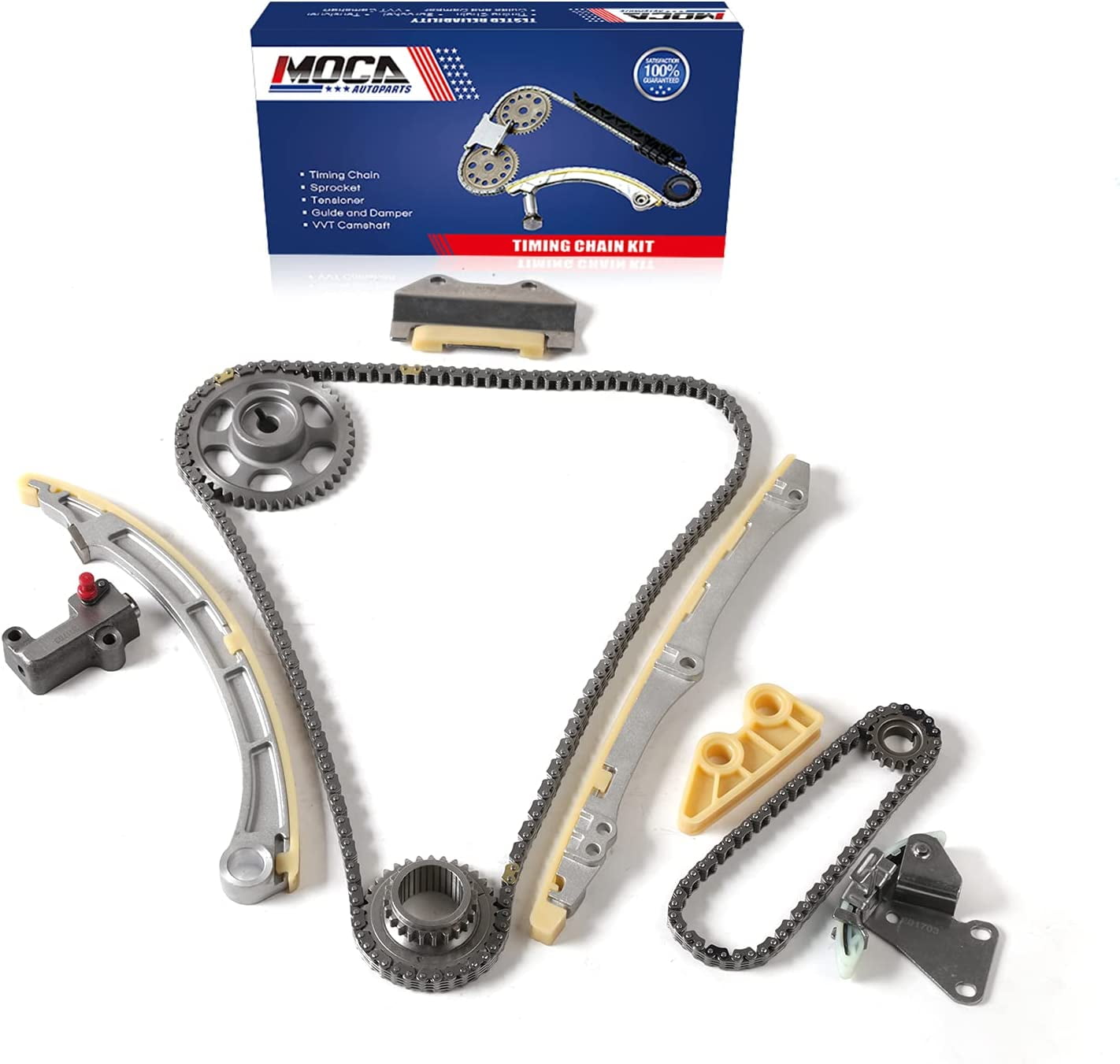 MOCA AUTOPARTS Engine Timing Chain Kit Fit for 02-06 Acura RSX  02-05 Honda  Civic 2.0L L4 DOHC K20A3#TK4033