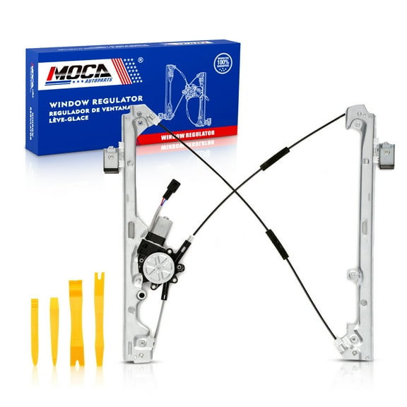 MOCA AUTOPARTS Front Left Power Window Regulator w/ Motor Fit for 2002-2006 Cadillac Escalade & 1999-2006 Chevrolet Silverado 1500 & 2000-2006 GMC Yukon XL 1500 2500