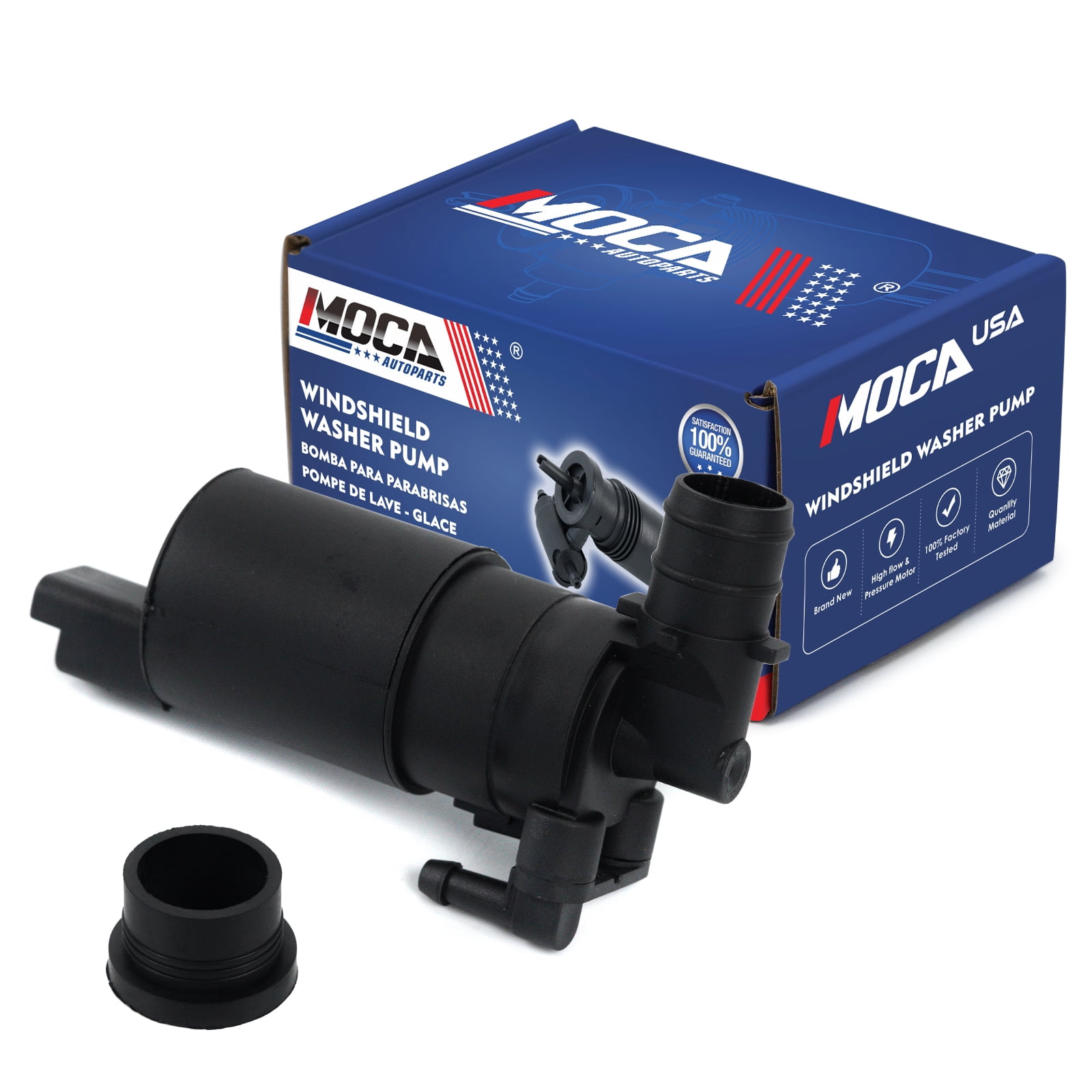 MOCA AUTOPARTS Front & Rear Windshield Washer Pump Fit for 2014-2022 ...