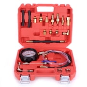 MOCA AUTOPARTS Gasoline Fuel Injector Pump Pressure Test Kit with Gauge Adapter for Gas Engine Cars Motorcycles Trucks SUVs ATVs RVs
