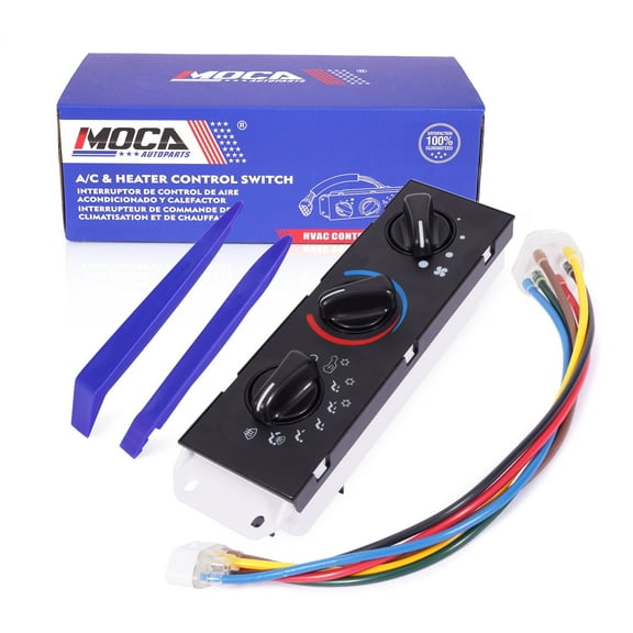 MOCA AUTOPARTS HS-373 A/C & Heater Control Panel with Blower Motor Switch Fit for 1999-2006 Jeep Wrangler