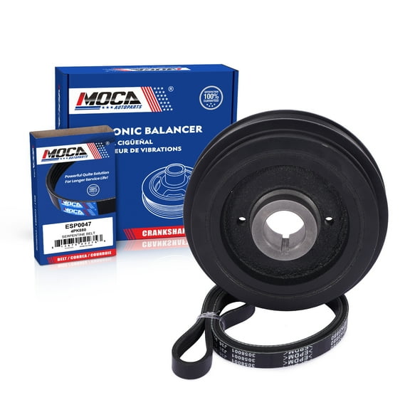 MOCA AUTOPARTS Harmonic Balancer with Serpentine Belt Fit for 1999-2003 Toyota Avalon Camry 3.0L & 1999-2003 Lexus ES300 RX300 3.0L