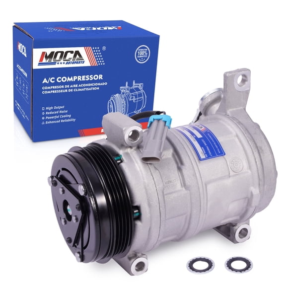 MOCA AUTOPARTS New AC Compressor Fit for 2000-2002 Chevrolet Silverado 1500 4.8L & 2000-2002 GMC Sierra 1500 4.8L & 2002 Cadillac Escalade