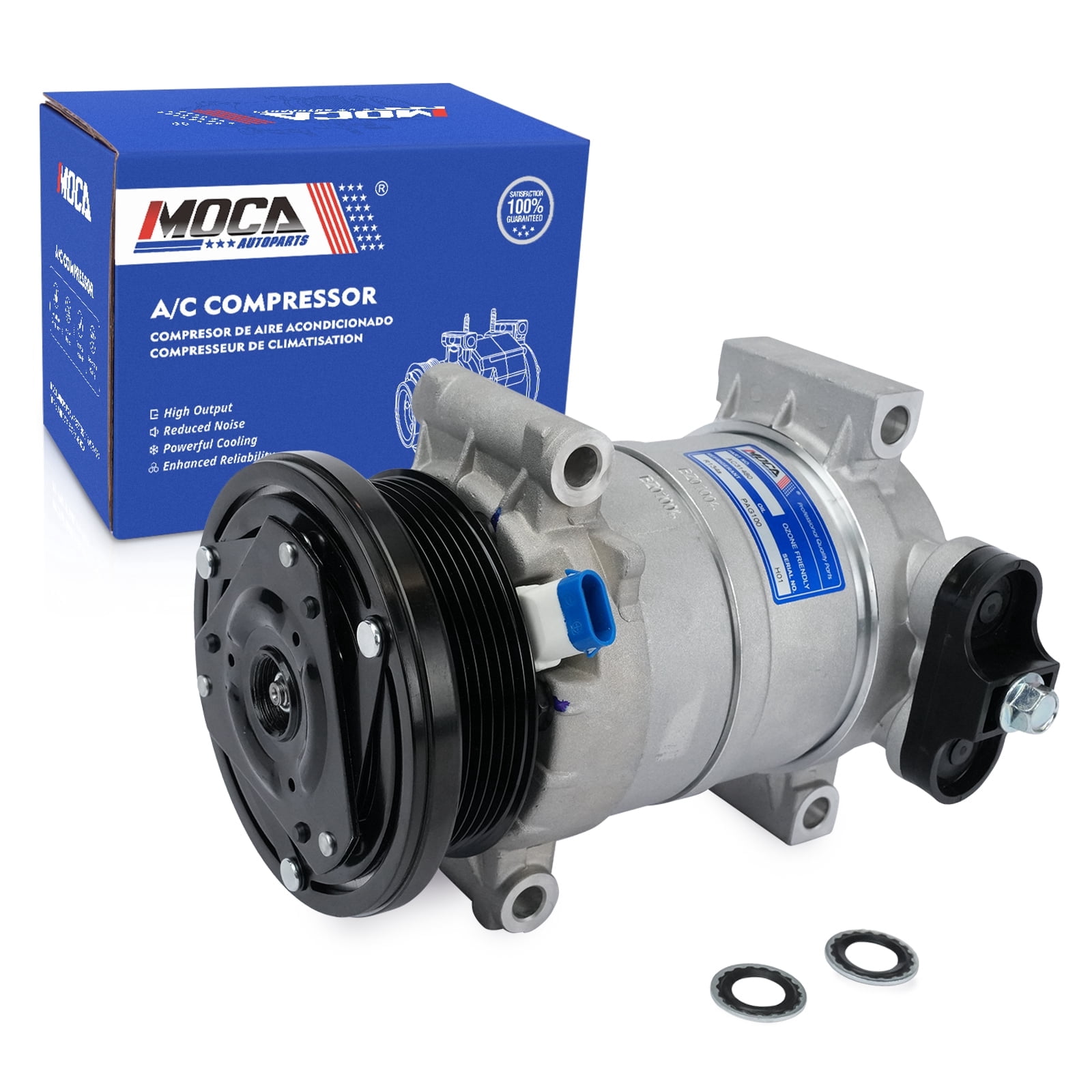 MOCA AUTOPARTS New AC Compressor HT6 Style w/ 6-Groove Pulley Fit for ...