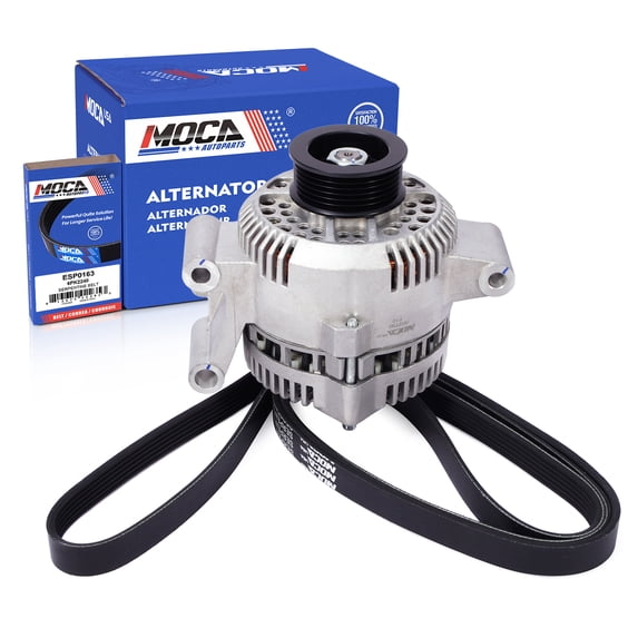 MOCA AUTOPARTS New Alternator w/ 6PK2240 Serpentine Belt Fit for 1997-2000 Ford Explorer 4.0L & 1998-2001 Mazda B3000 3.0L & 1997-2005 Ford Ranger 3.0L