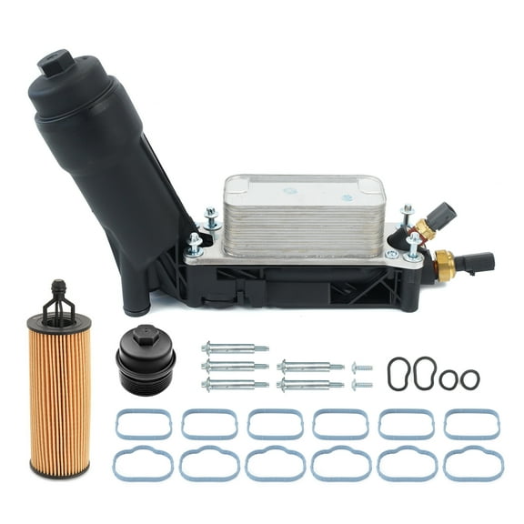 MOCA AUTOPARTS Oil Cooler Filter Housing Fit for 11-13 Chrysler 200 300 3.6L & 11-13 Dodge Charger Challenger Durango Journey 3.6L