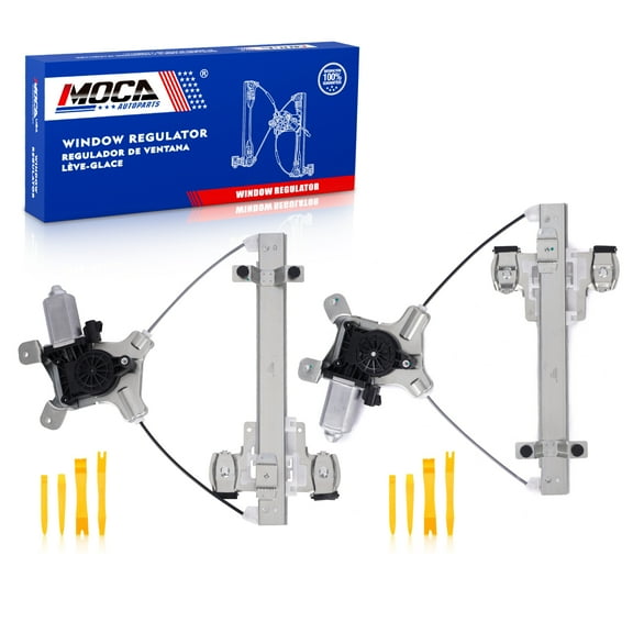 MOCA AUTOPARTS Rear Left & Right Power Window Regulator w/ Motor Fit for 2007-2014 Cadillac Escalade & 2007-2014 Chevrolet Tahoe & 2007-2014 GMC Yukon