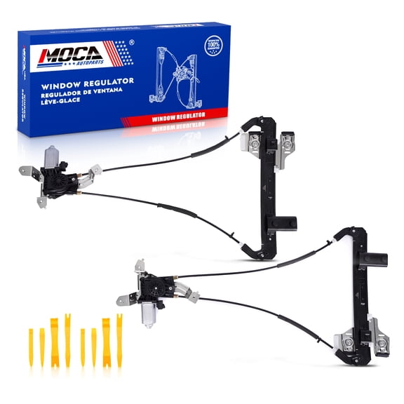 MOCA AUTOPARTS Rear Left & Right Power Window Regulator w/ Motor Fit for 2002-2006 Cadillac Escalade & 2001-2006 GMC Yukon