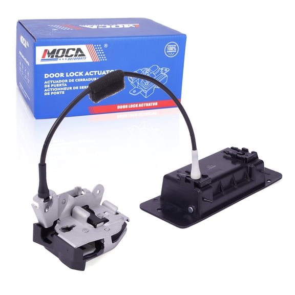 MOCA AUTOPARTS SM2552 Rear Left Door Latch & Cable Fit for 2003-2014 Ford E-150 E-250 & 1999-2014 Ford E-350 Super Duty & 2003-2007 Ford E-450 Super Duty