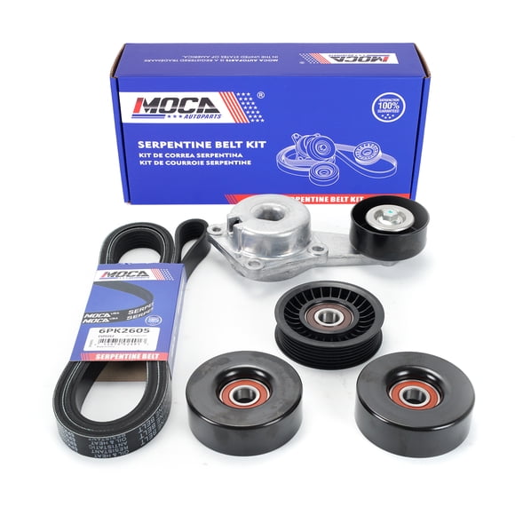 MOCA AUTOPARTS Serpentine Belt Component Kit Fit for 2009-2014 Ford Expedition V8 5.4L & 2007-2010 Ford Explorer Sport Trac V8 4.6L Fits select: 2005-2006 FORD F150, 2010 FORD F150 SUPERCREW