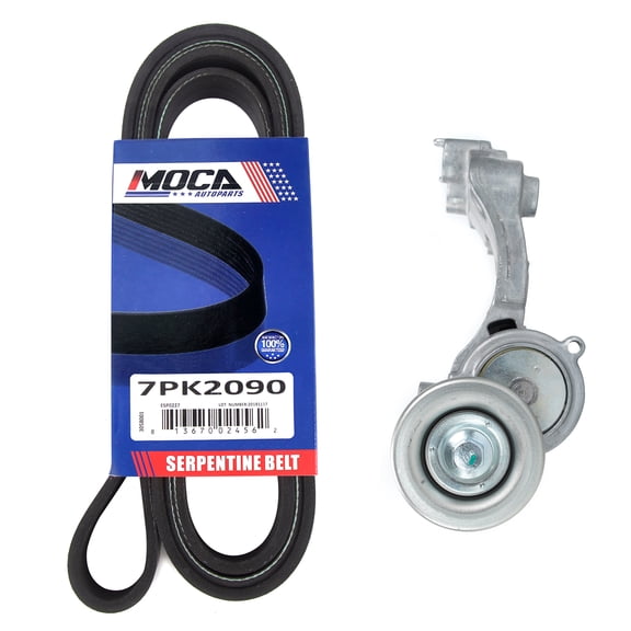 MOCA AUTOPARTS Serpentine Belt Component Kit Fit for 07-12 Lexus ES350 3.5L & 07-11 Toyota Camry 3.5L