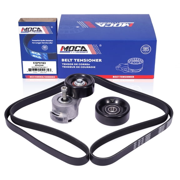 MOCA AUTOPARTS Serpentine Belt Component Kit Fit for 1997-2006 Ford Ranger & Mazda B3000 3.0L