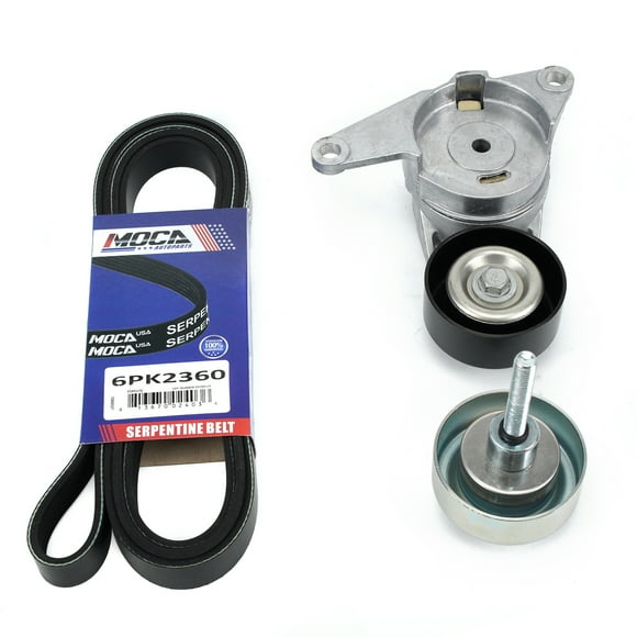 MOCA AUTOPARTS Serpentine Belt Component Kit Fit for 2008-2012 Buick Enclave & 2009-2012 Chevrolet Traverse & 2007-2010 Saturn Outlook