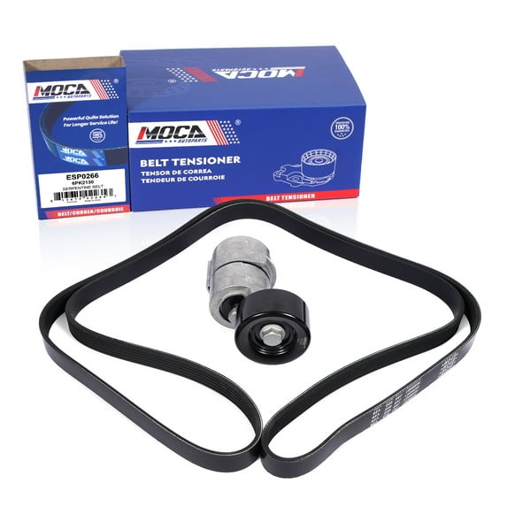 MOCA AUTOPARTS Serpentine Belt Drive Component Kit Fit for 2011-2013 Hyundai Sonata 2.4L & 2011-2013 Kia Optima 2.4L & 2011-2013 Kia Sportage 2.0L 2.0L 2.4L