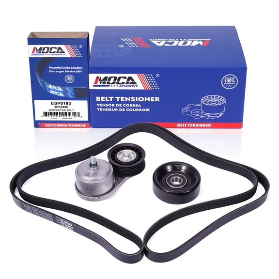 MOCA AUTOPARTS Serpentine Belt Drive Component Kit Fit for 1997-2000 Chevrolet C2500 K2500 5.0L 5.7L & 1996-1999 GMC C1500 C2500 Suburban 5.7L