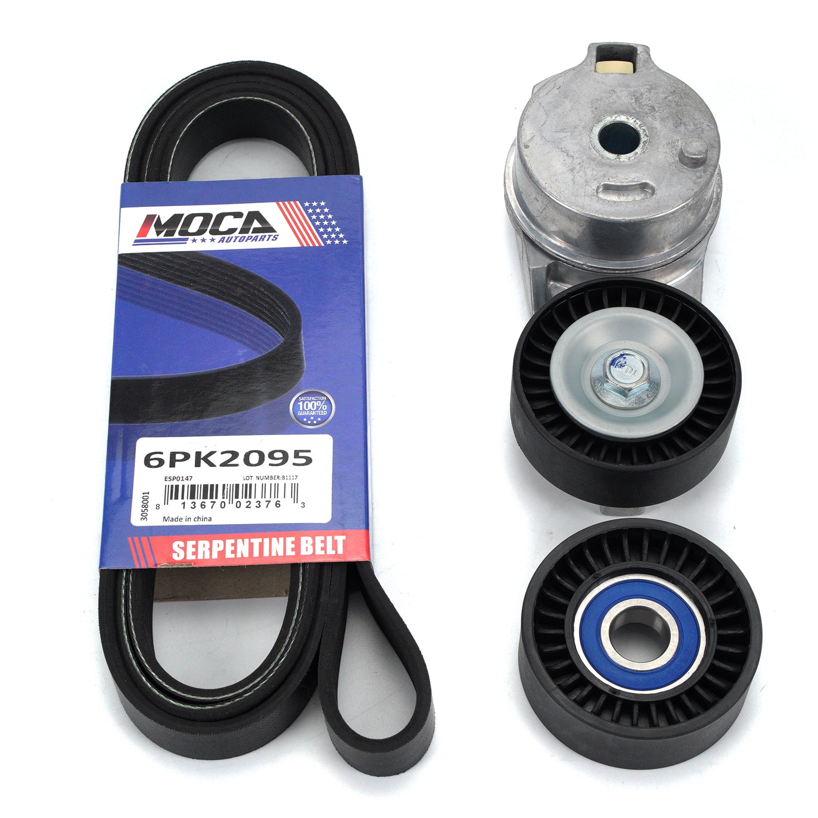 MOCA AUTOPARTS Serpentine Belt Drive Component Kit Fit for 2006