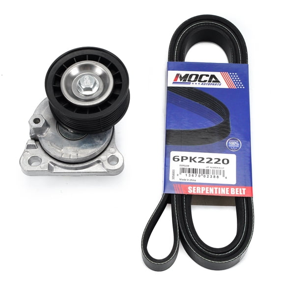 MOCA AUTOPARTS Serpentine Belt Drive Component Kit Fit for 2010-2013 Ford Transit Connect 2.0L & 2007-2011 Ford Focus 2.0L