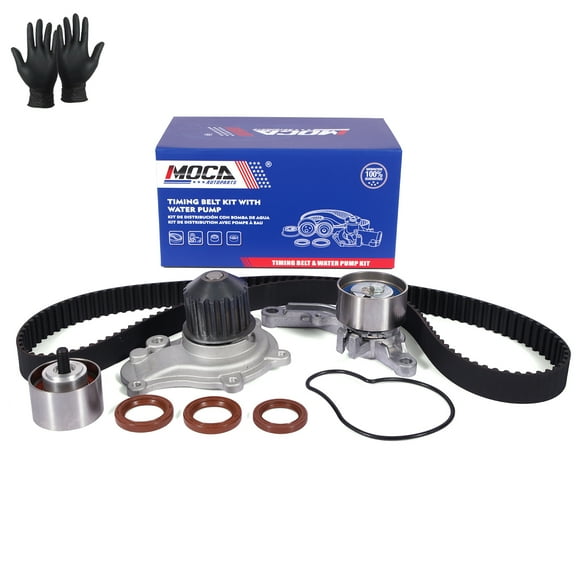 MOCA AUTOPARTS Timing Belt Kit with Water Pump Fit for 2003-2010 Chrysler PT Cruiser 2.4L & 2000-2007 Dodge Caravan 2.4L & 2003-2006 Jeep Wrangler 2.4L