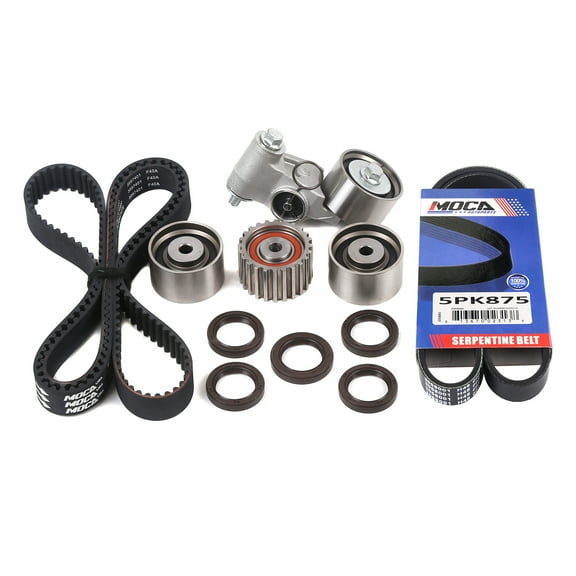 MOCA AUTOPARTS Timing Belt Kit with Accessory Belt 5PK875 Fit for 1999-2010 Subaru Forester 2.5L & 2006-2007 Subaru Outback 2.5L