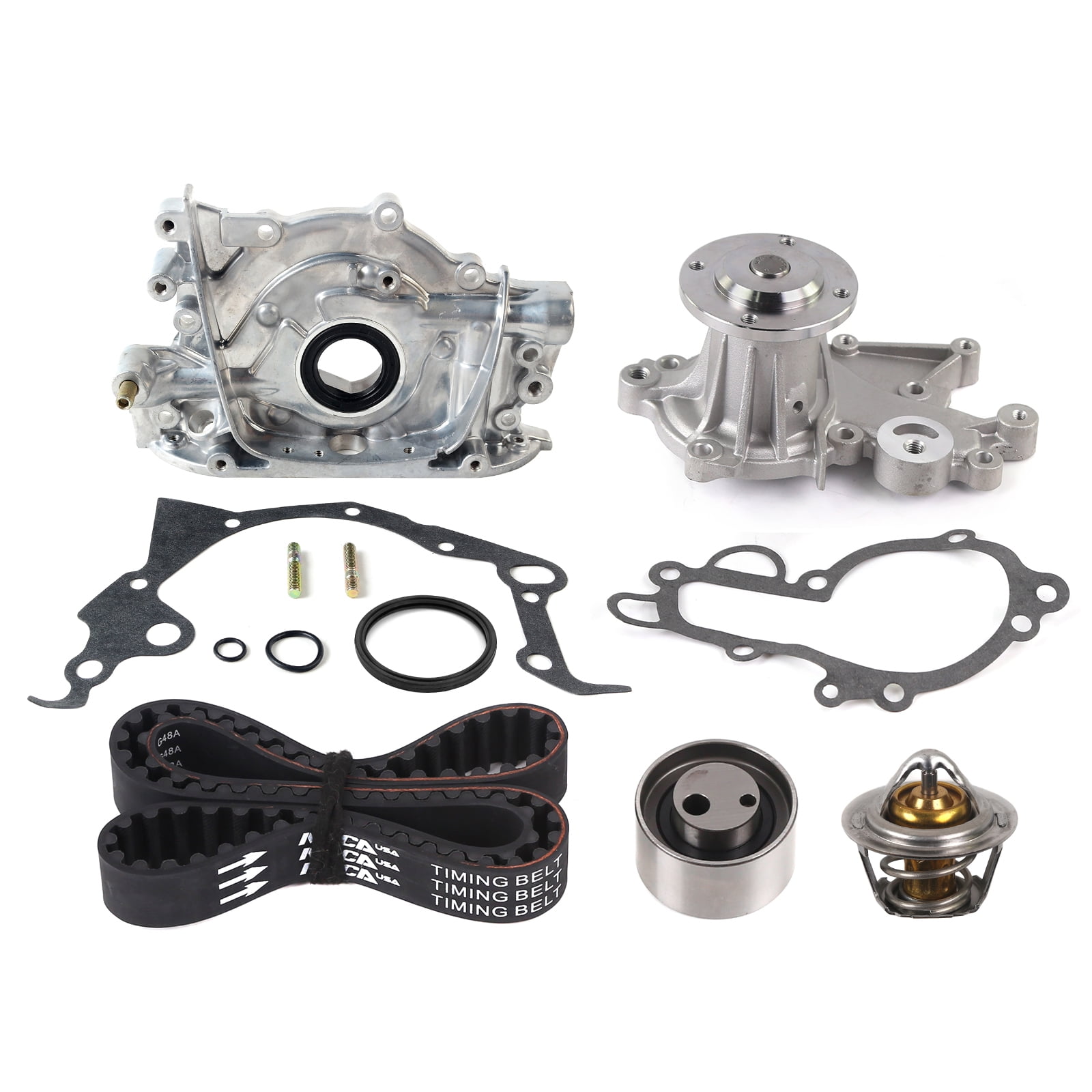 MOCA AUTOPARTS Timing Belt Kit with Oil Water Pump Thermostat Fit for