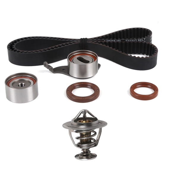 MOCA AUTOPARTS Timing Belt Kit with Thermostat Housing Assembly Fit for 1991-1994 Toyota MR2 2.2L & 1990-1991 Toyota Celica 2.2L